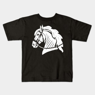 White horse head Kids T-Shirt